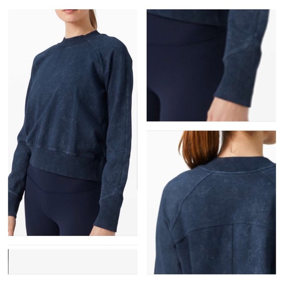 Lululemon Ready to Roll Crew  Dye Acid Rubber Dye True Navy Size 4 - Picture 3 of 9